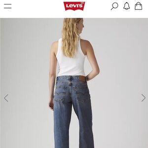 Levi's Women's dark wash baggy dad Jeans